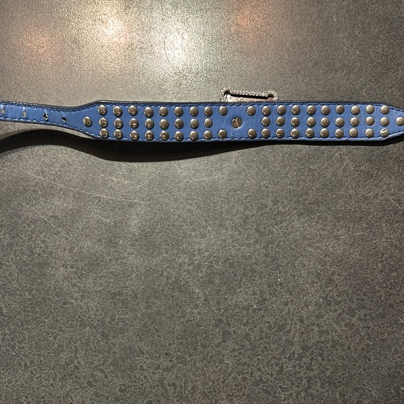 Jacqueline Kent Rhinestone Dog Collar BLUE 15 inch NEW - Picture 4 of 5